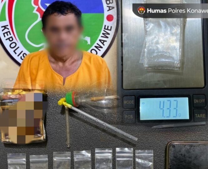 
					Digerebek Tengah Malam, Pria di Konawe Simpan 13 Saset Sabu dalam Bungkus Rokok