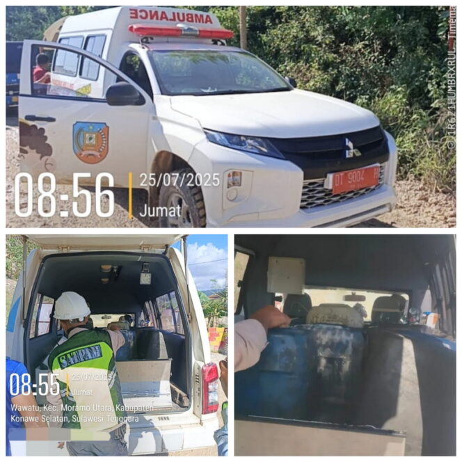 
					Parah,! Ambulance Pelayanan Gawat Darurat di Konawe Selatan Terciduk Angkut Solar 